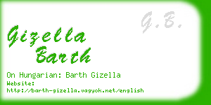 gizella barth business card